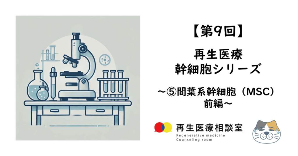 再生医療　幹細胞シリーズ　間葉系幹細胞（MSC）前編